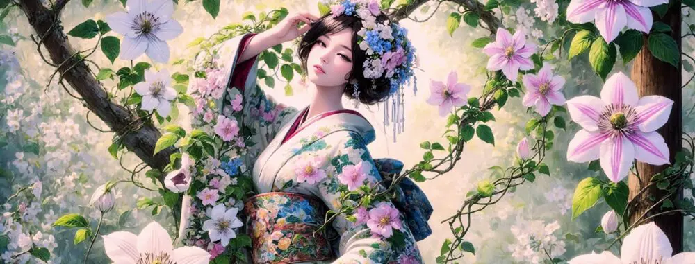 鉄線花クレマチス」江戸の昔話しを調査【歴史の物語〜現代の活用方法を