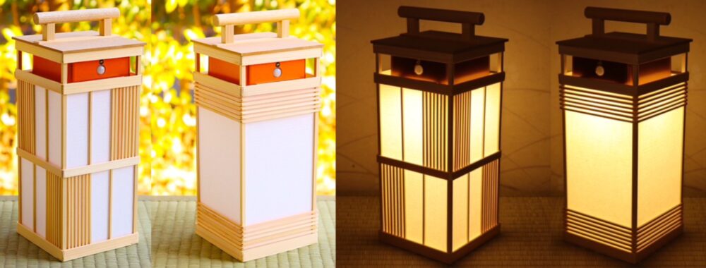 行灯「和風照明」に施された木材のデザイン