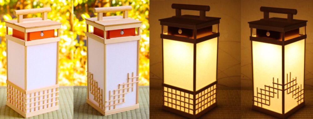 行灯「和風照明」に施された木材のデザイン