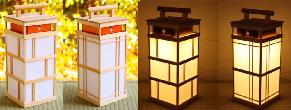 行灯「和風照明」に施された木材のデザイン