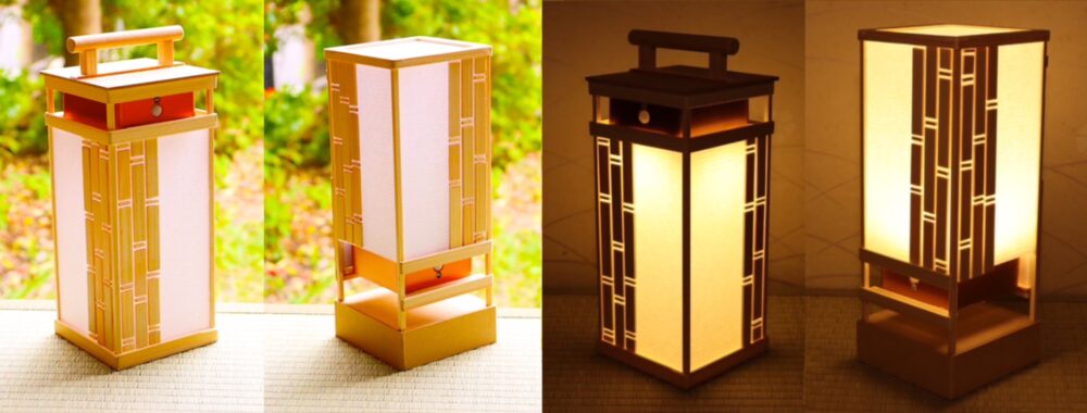 行灯「和風照明」に施された木材のデザイン
