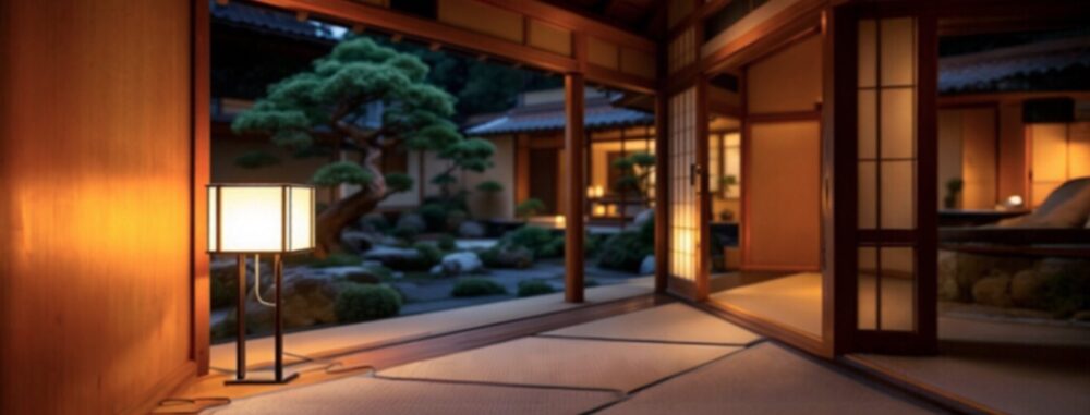 昭和時代の旅館に置かれた行灯。