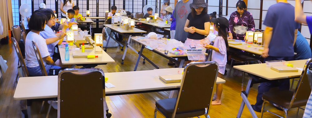 灯りデザイン体験の様子