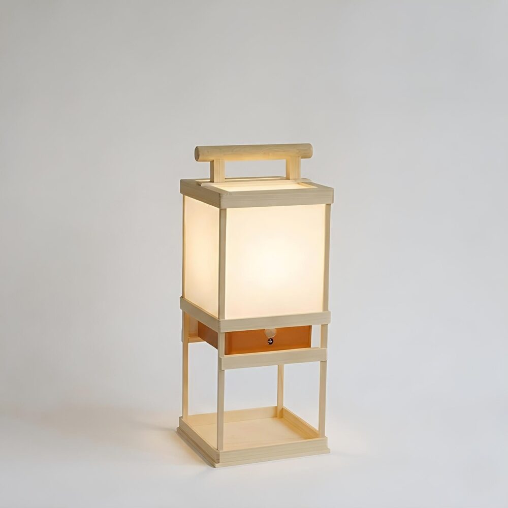 灯り箱「敷」人感明暗センサーライト | 25cm手持ち行灯〜江戸の照明器具 ランプ/ランタン