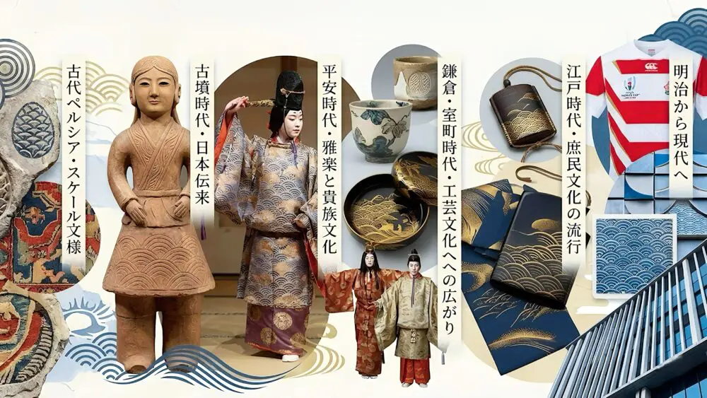 青海波文様の歴史｜波が意味する永遠の吉祥。その物語とは？
